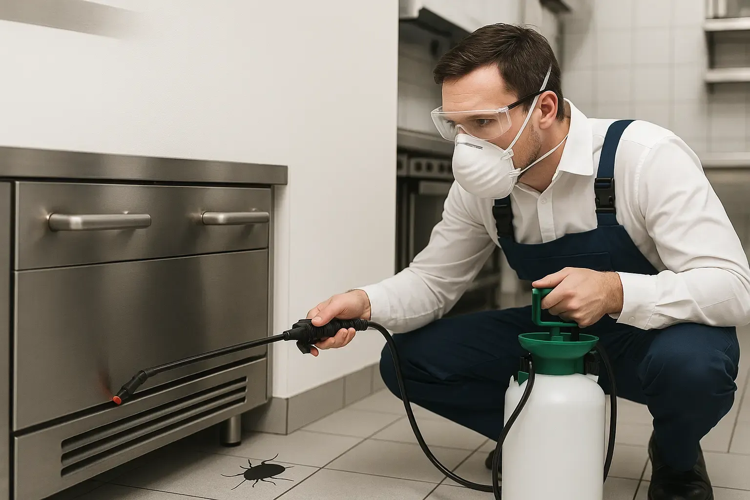 Commercial rodent control treatment using tamper-resistant bait stations in a Sydney CBD restaurant kitchen